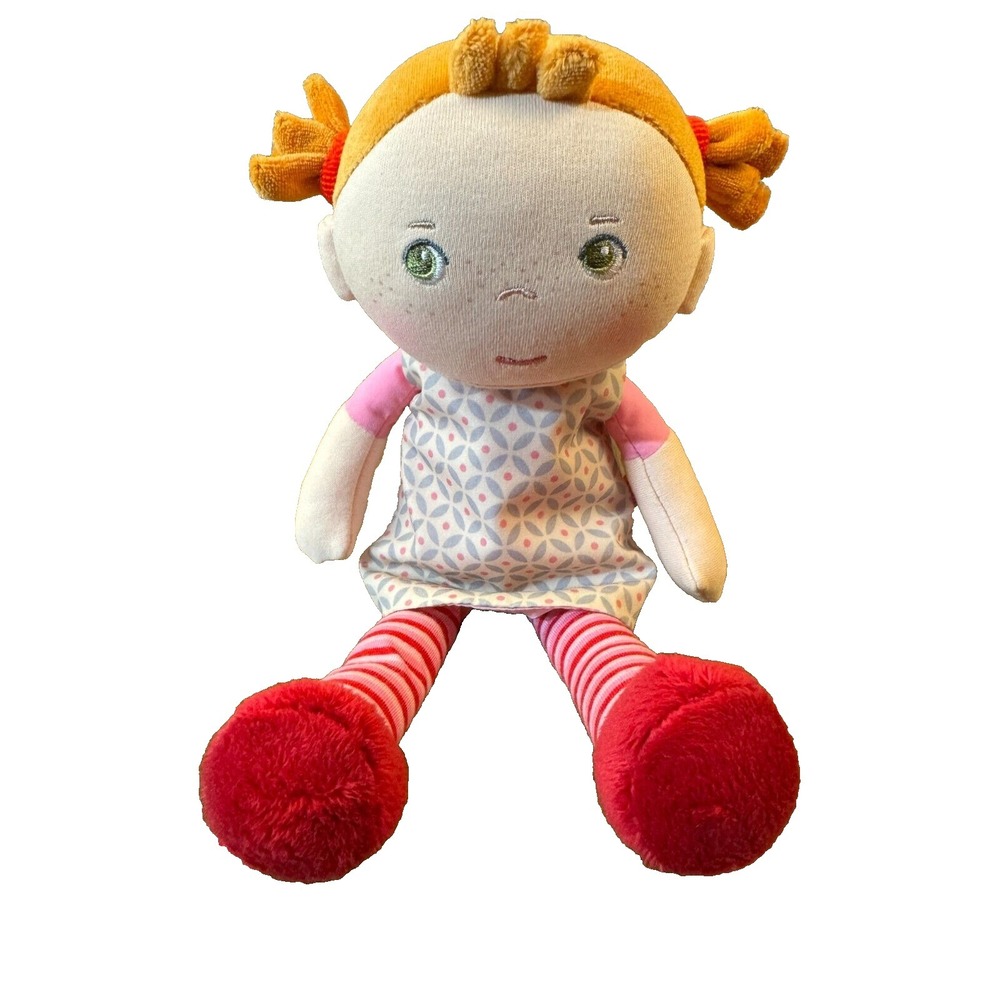 HABA Snug Up Baby Doll Roya Pigtails Embroidery Eyes Face Plush Red Hair Toddler